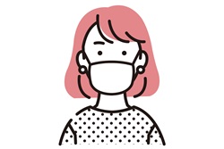マスクをつけた女性
