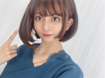 メッシュ入りのボブ