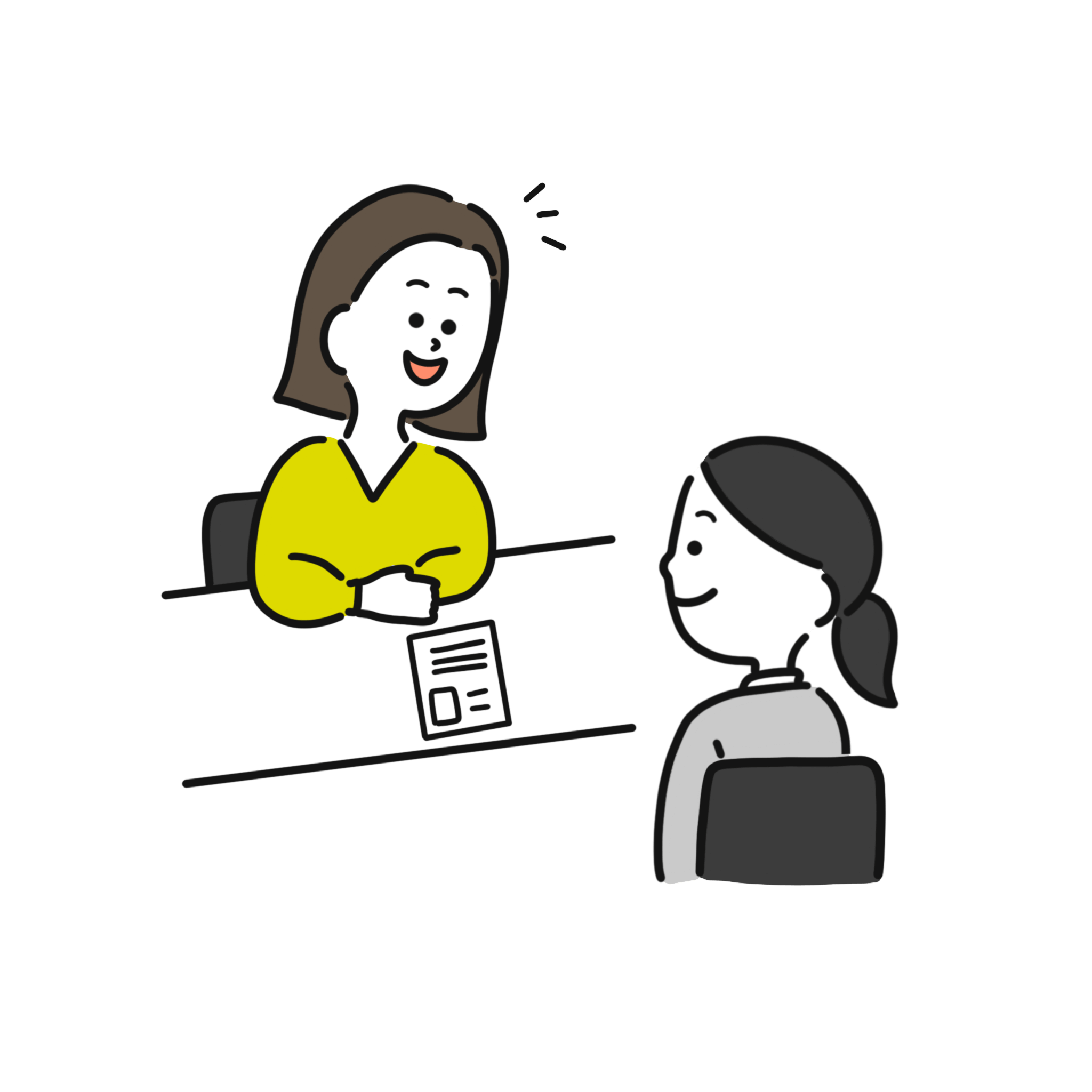 面接の流れ(`･ω･´)