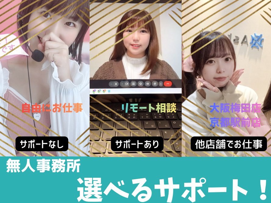 無人事務所でも安心！選べるサポート◎